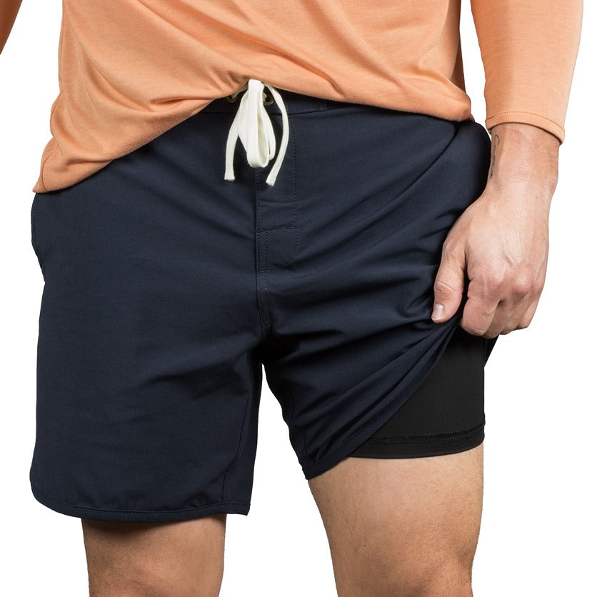 Sendero Provisions Point Bar Boardshort in Deep Navy