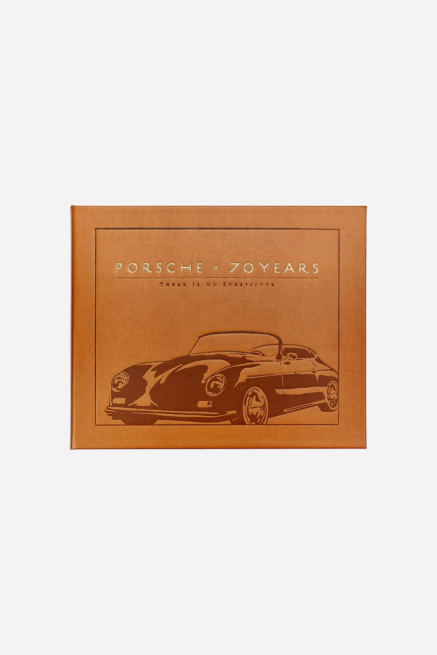 Graphic Image Porsche 70 Years Tan Leather Book