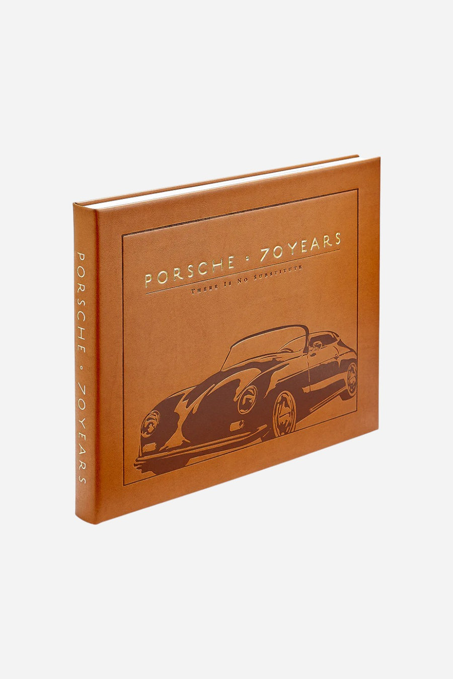 Graphic Image Porsche 70 Years Tan Leather Book