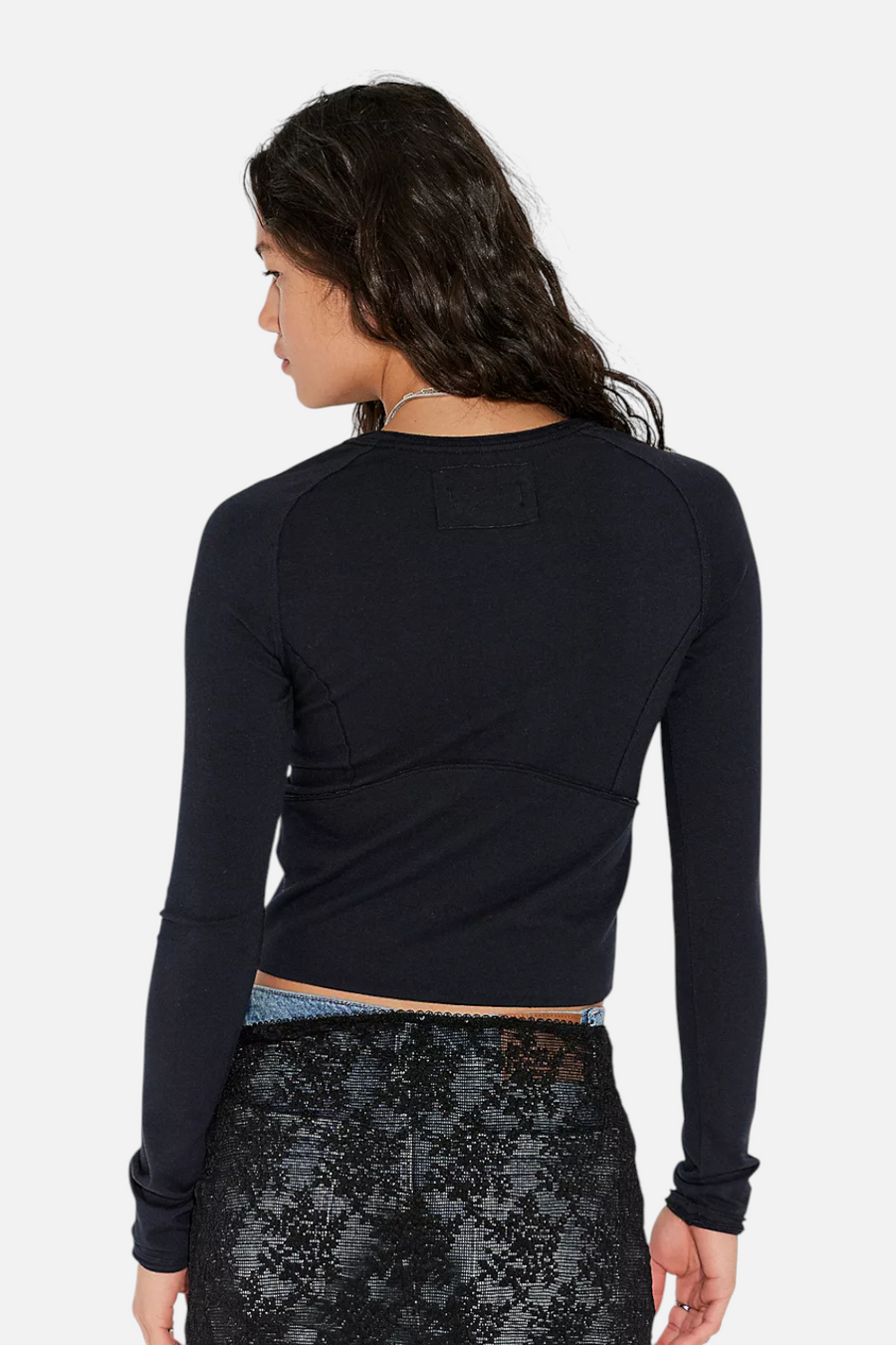 Free People Protagonist Long Sleeve in Black