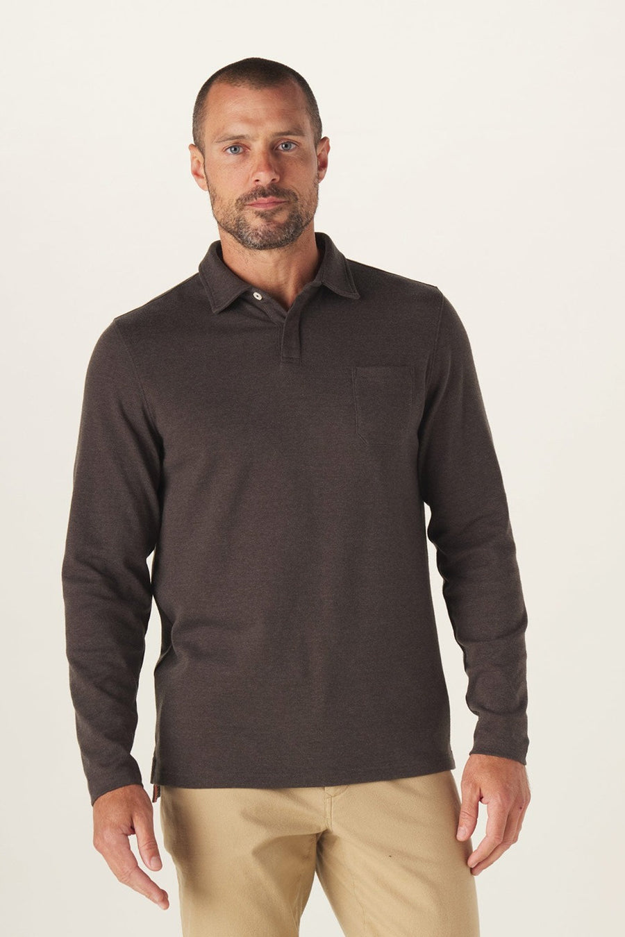 The Normal Brand Puremeso Weekend Polo in Charcoal