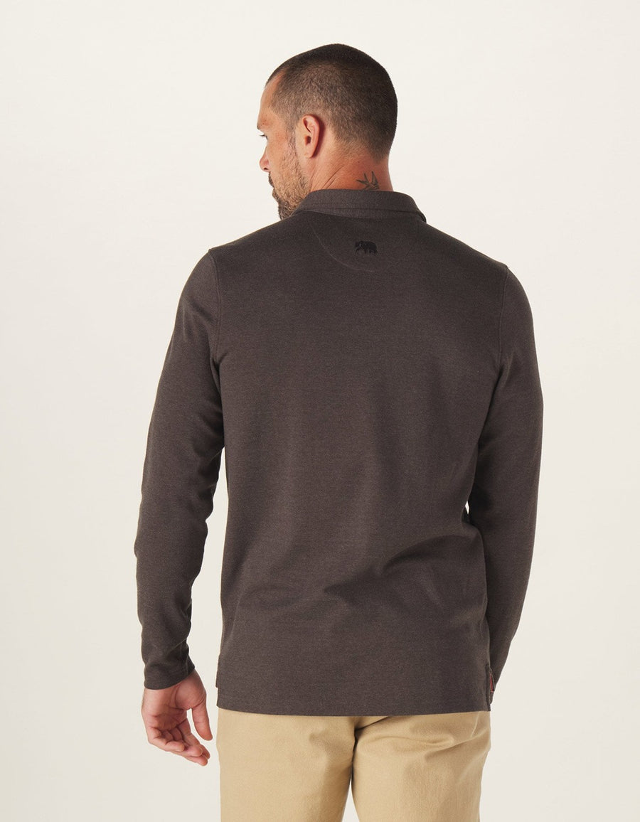 The Normal Brand Puremeso Weekend Polo in Charcoal