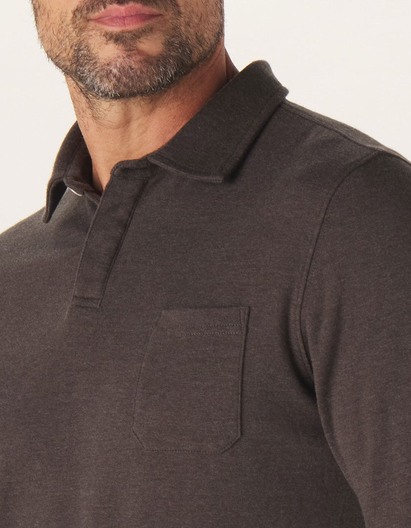The Normal Brand Puremeso Weekend Polo in Charcoal