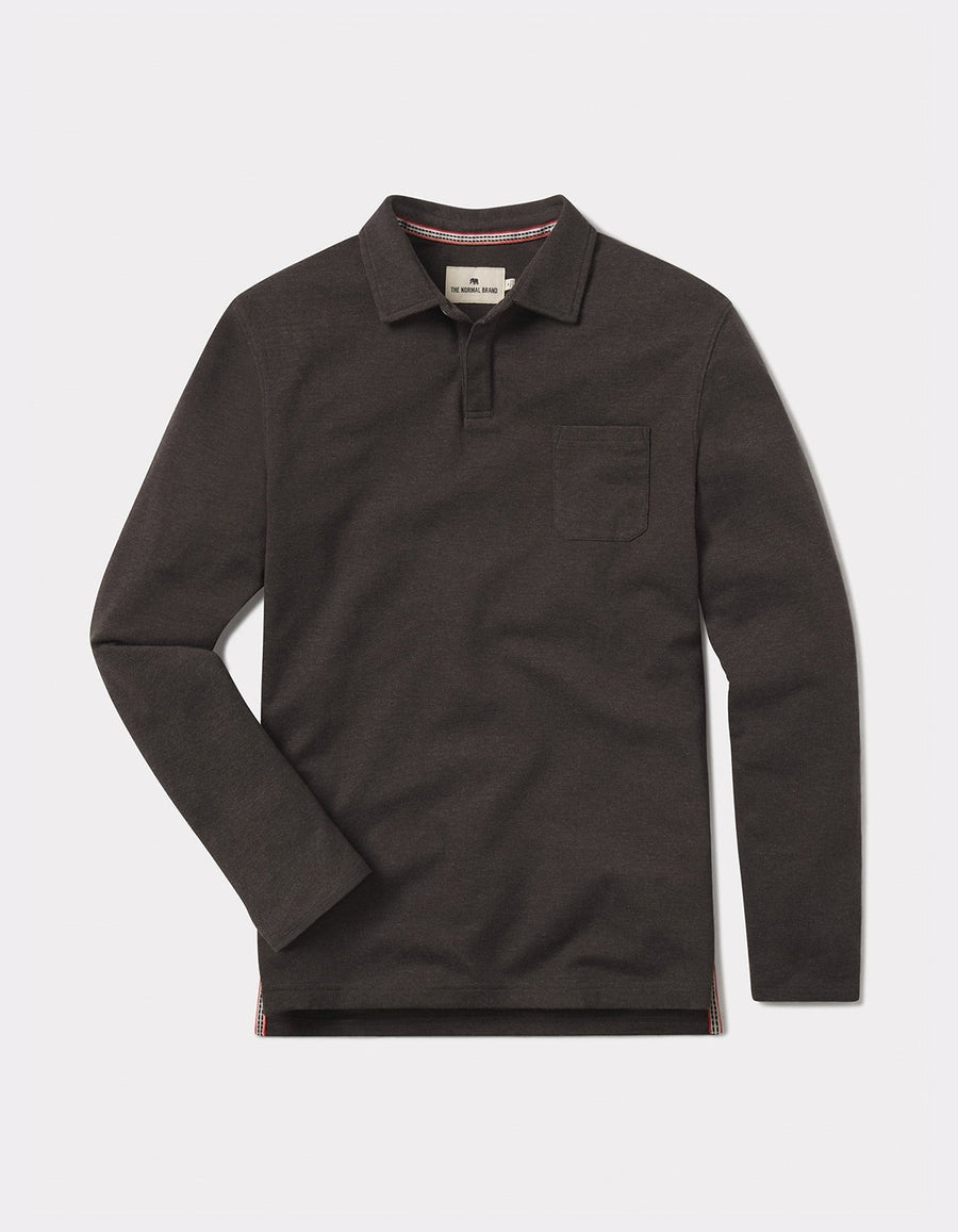 The Normal Brand Puremeso Weekend Polo in Charcoal