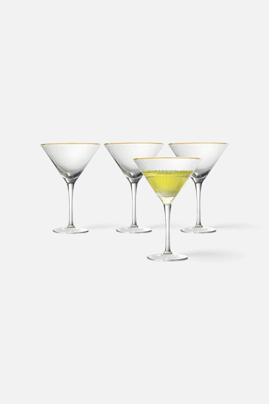Qualia Gold Rocher Martini Glass, Set of 4