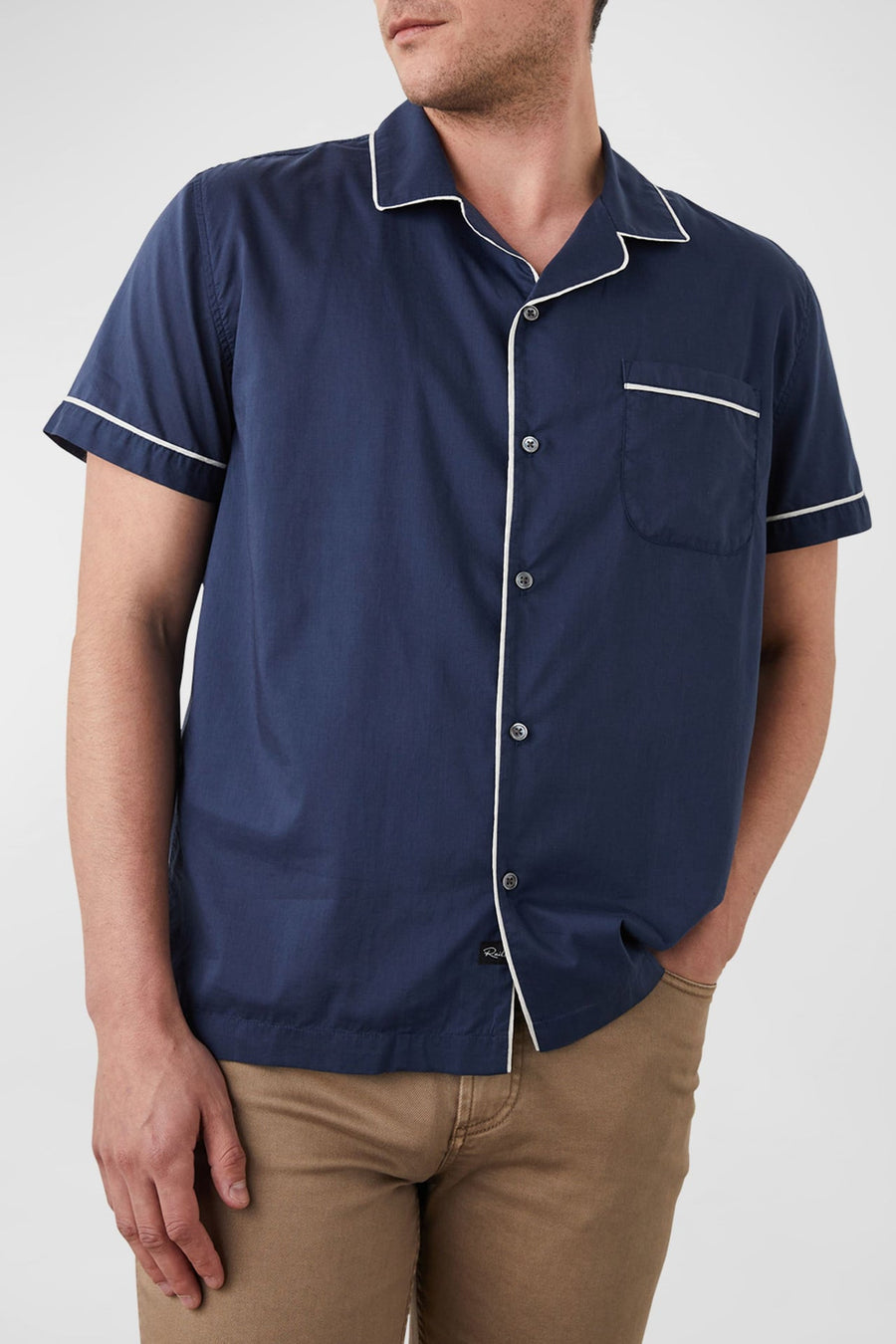 Rails Osbourne Short Sleeve Shirt in Binaural Blue