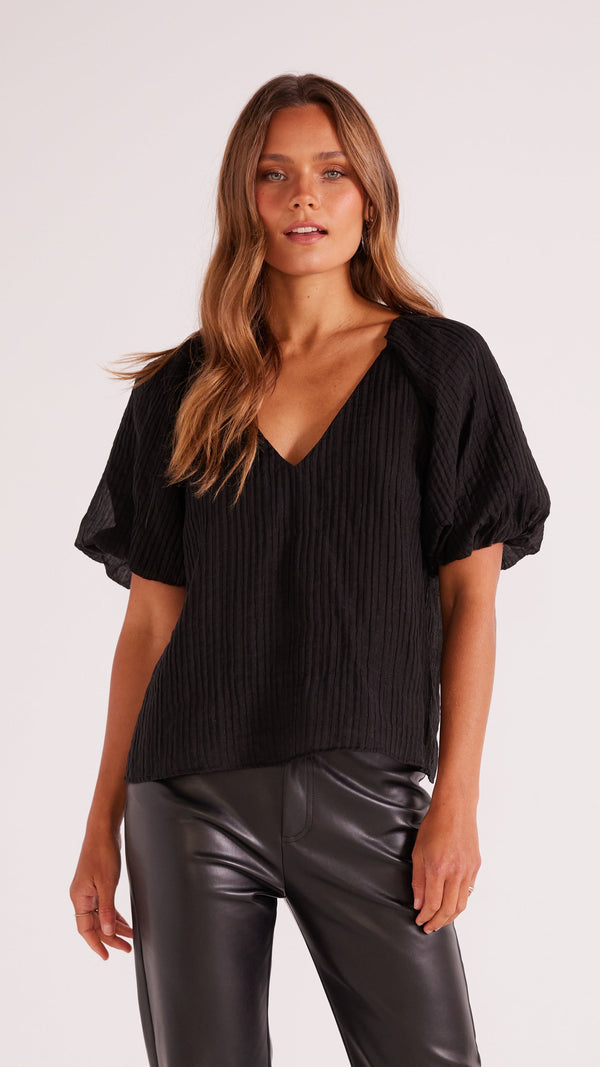 Minkpink Raven Blouse in Black