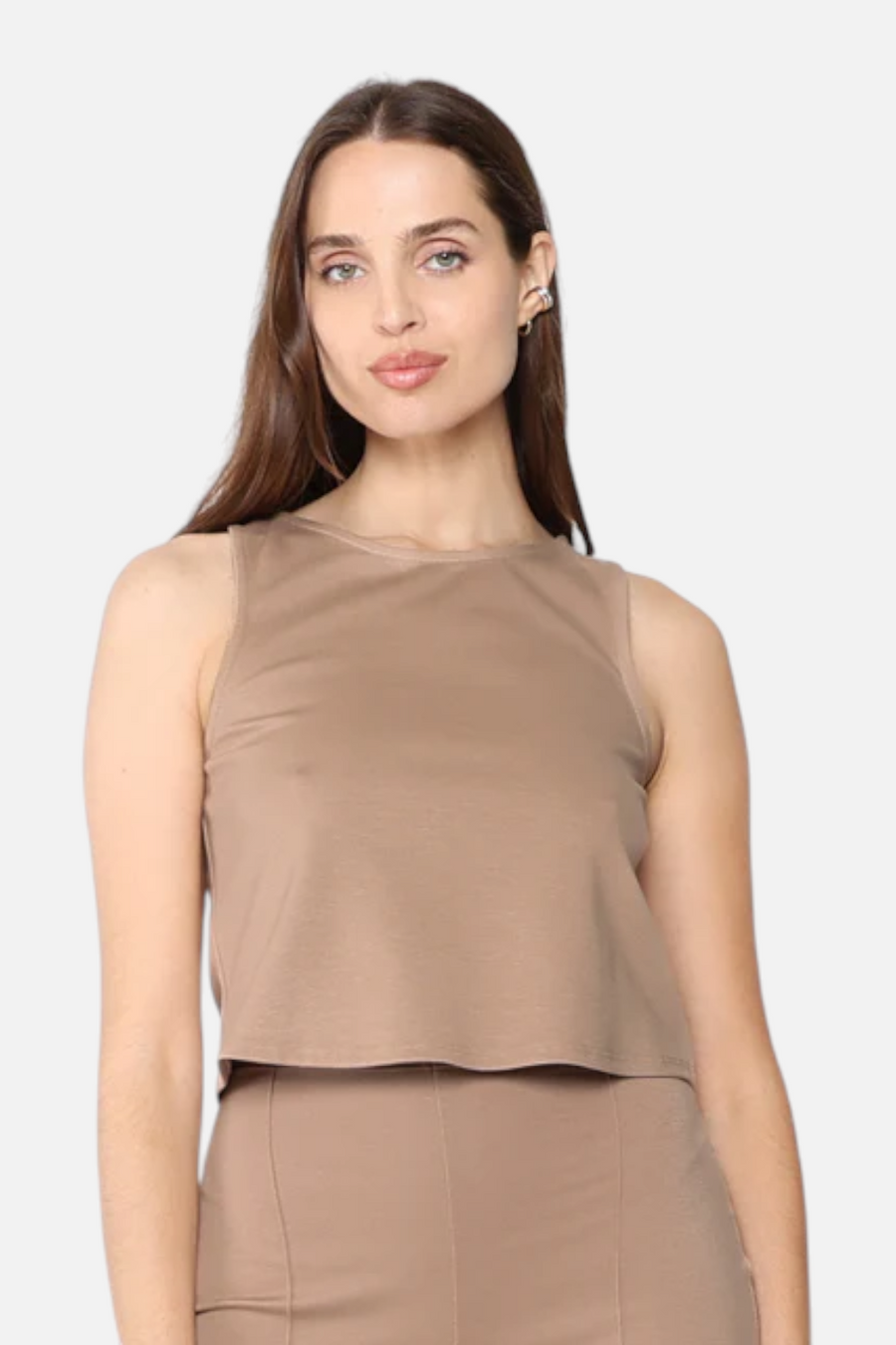 Ripley Radar Ponte Knit Tank in Khaki