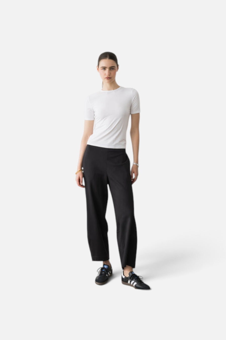Ripley Rader Ponte Knit Barrel Pant in black