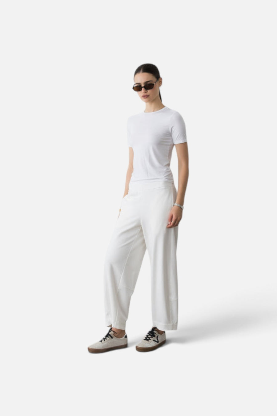 Ripley Rader Ponte Knit Barrel Pant in off-white, alternate view 2