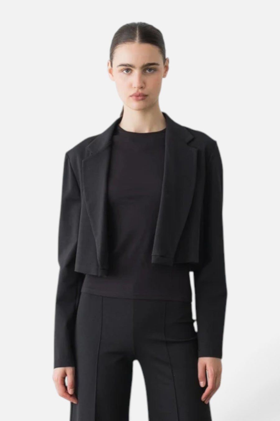 Ripley Rader Ponte Knit Boxy Blazer in black