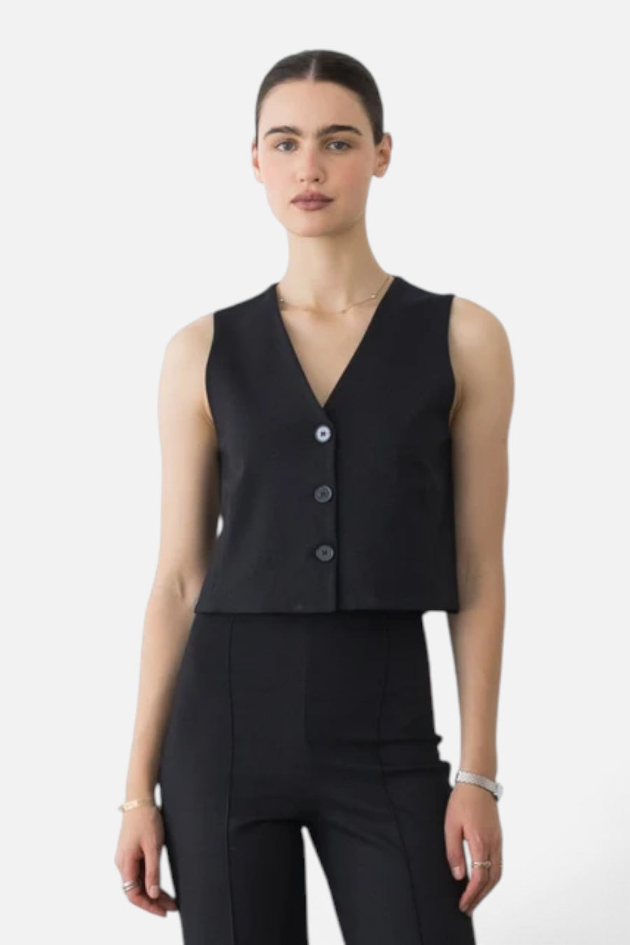Ripley Rader Ponte Knit Vest in black