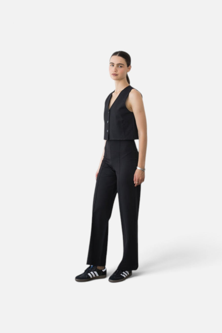 Ripley Rader Ponte Knit Vest in black, alternate view 2