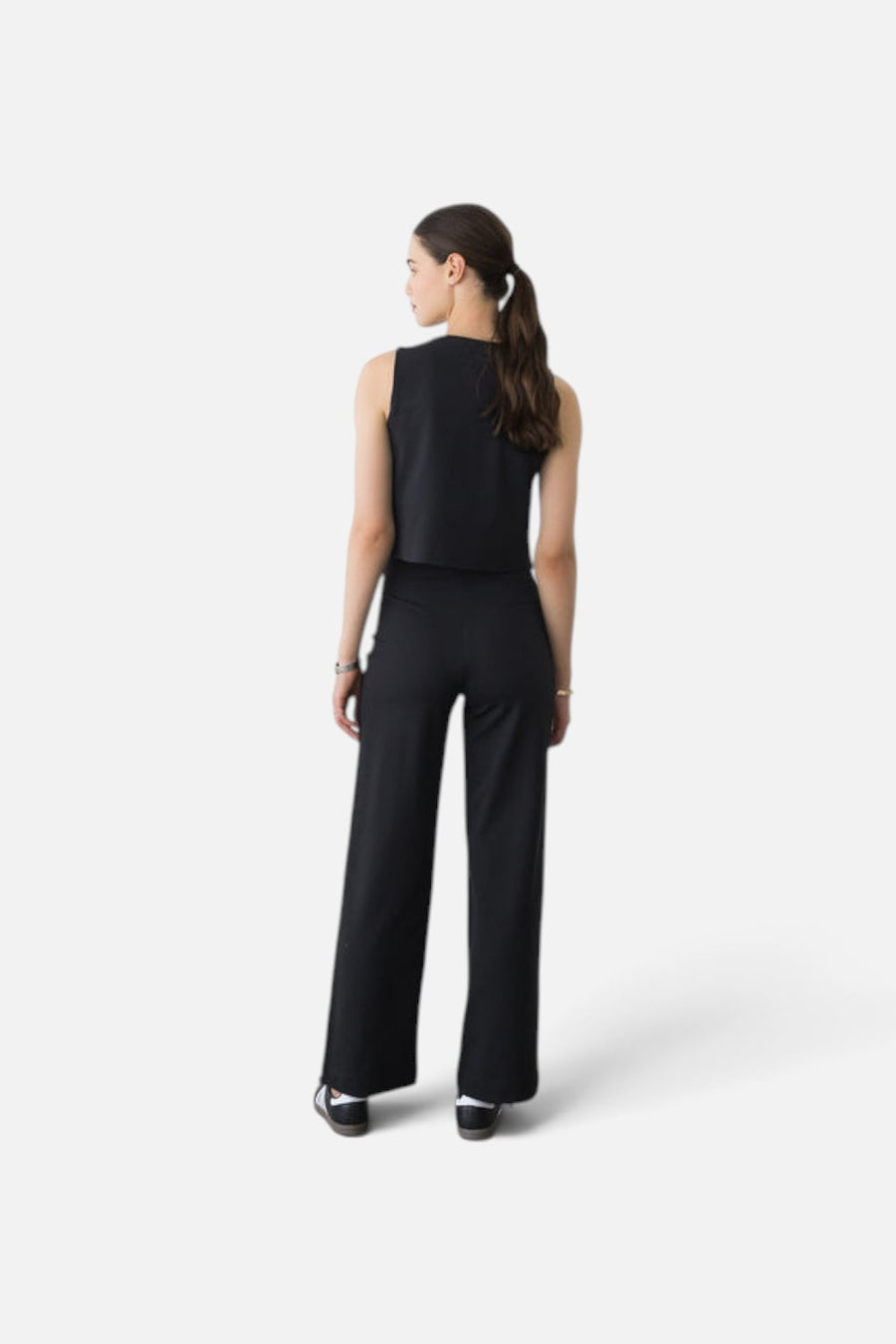 Ripley Rader Ponte Knit Vest in black, alternate view 3