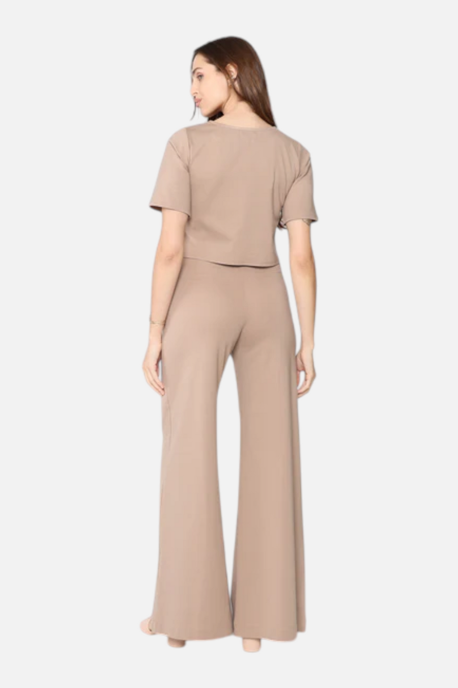 Ripley Rader Ponte Knit Wide Leg Pant in Khaki