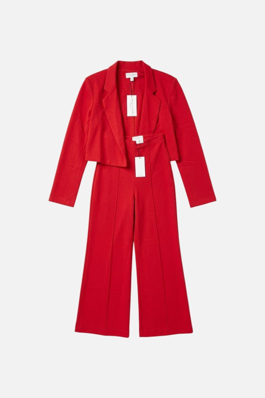 Ripley Rader Ponte Knit Stand Wide Leg Pant in Red