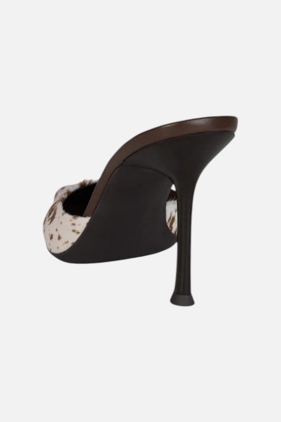 Jeffrey Campbell Robyn-F Heeled Mules in Brown White Cow