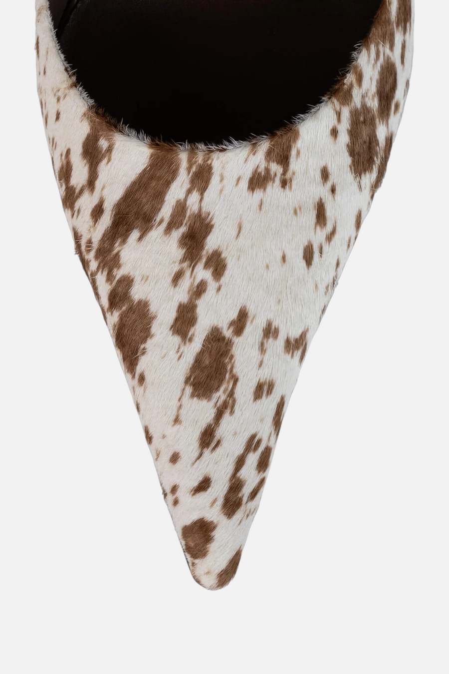 Jeffrey Campbell Robyn-F Heeled Mules in Brown White Cow