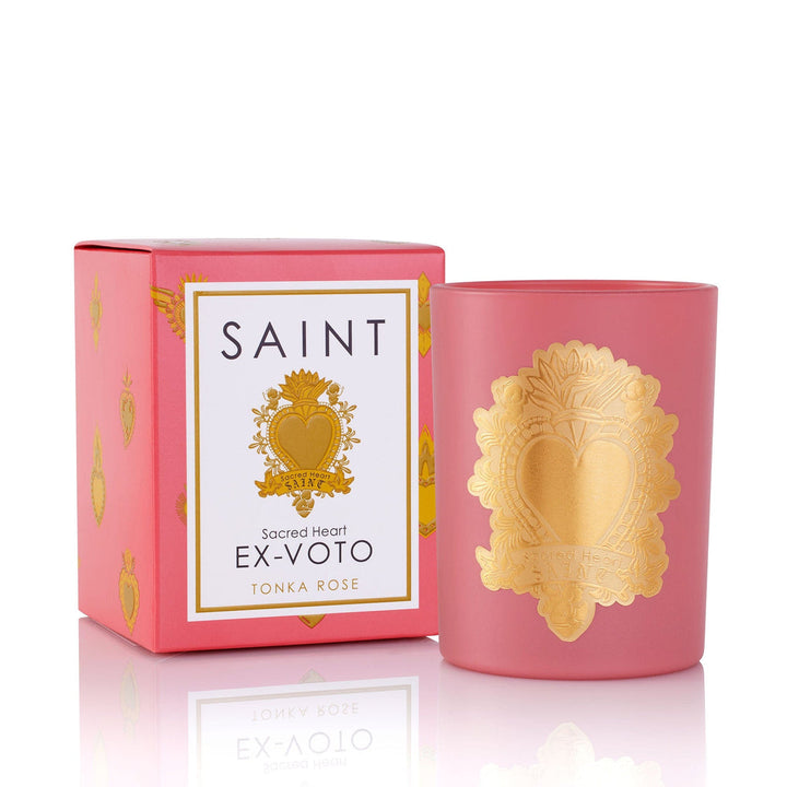 Saint Candles Ex-Voto Pink Sacred Heart 14Oz