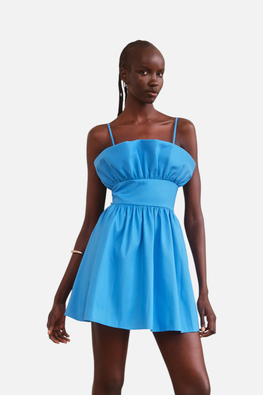 Saylor Aleah Faille Mini Dress in Capri