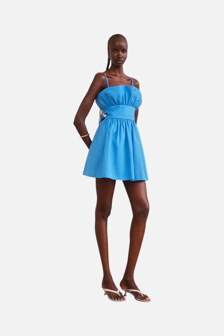 Saylor Aleah Faille Mini Dress in Capri