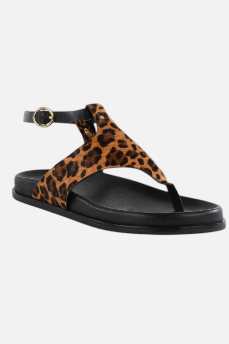 Seychelles In The Zone Ankle Strap Leopard Sandal – CHROME