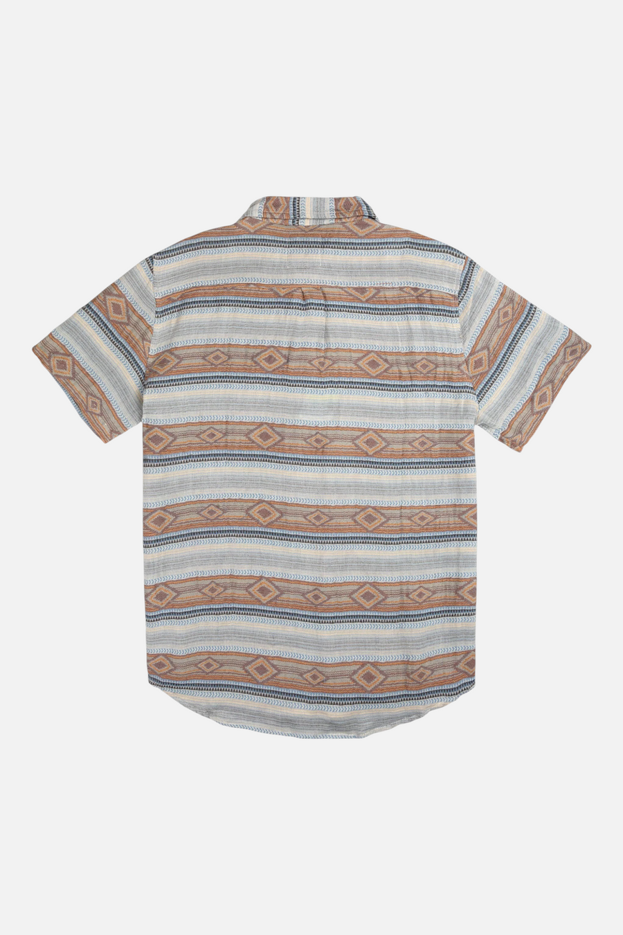 Sendero Boquillas Sonoita Stripe Button Up Top in Brown and Blue