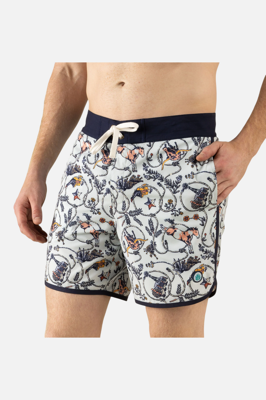 Sendero Point Bar High Lonesome Boardshort in Light Blue