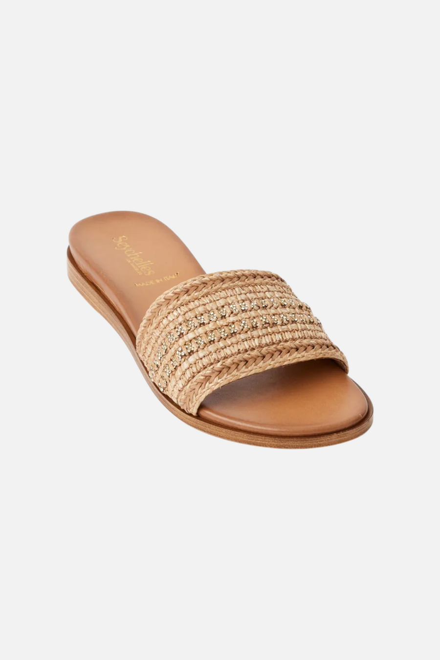 Seychelles Destination Sandal in Natural Raffia