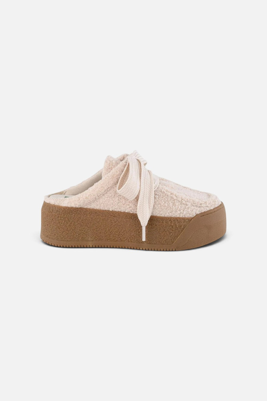 Seychelles Evolution Fleece Platform Mule in Cream