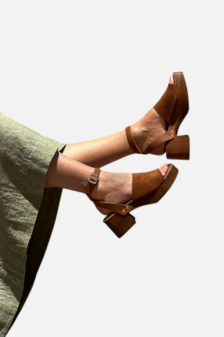 Seychelles Step Forward in Brown Suede Leather
