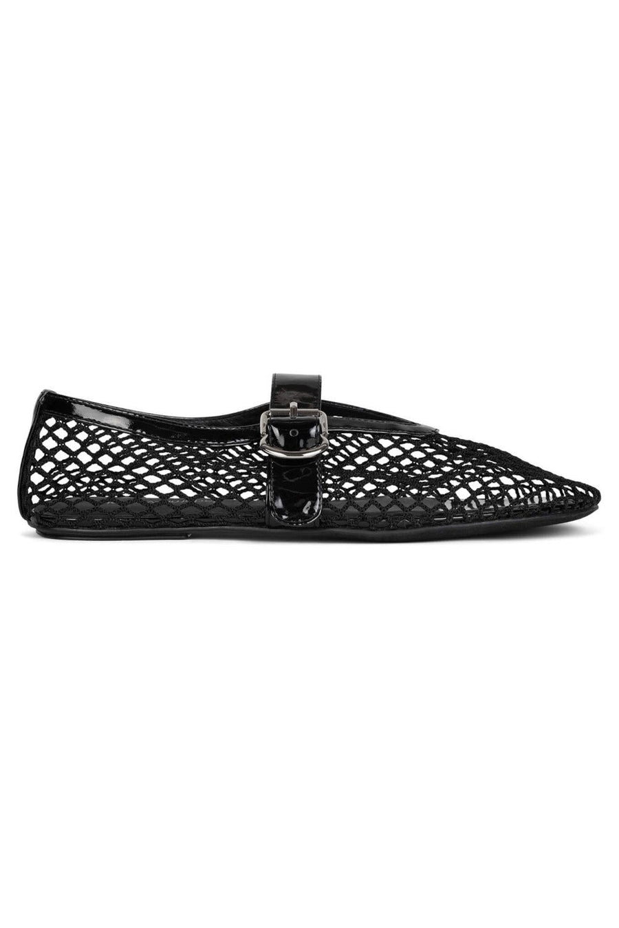 Jeffrey Campbell Shelly-LS2 Flats in Black Patent Combo