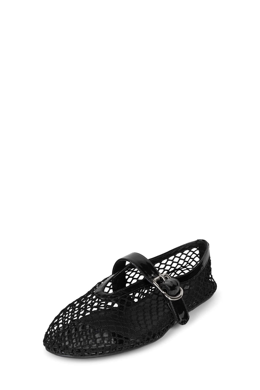 Jeffrey Campbell Shelly-LS2 Flats in Black Patent Combo