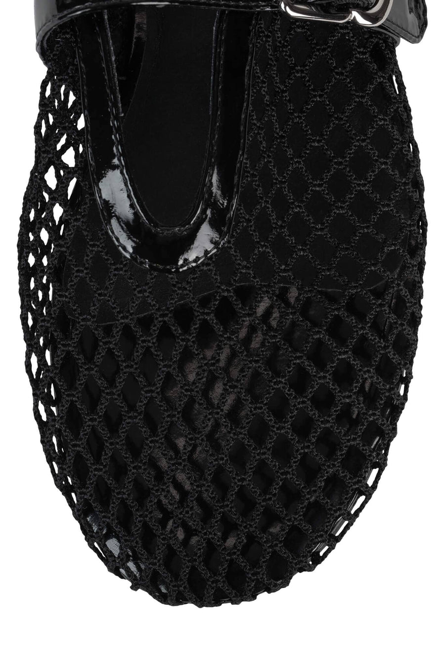 Jeffrey Campbell Shelly-LS2 Flats in Black Patent Combo