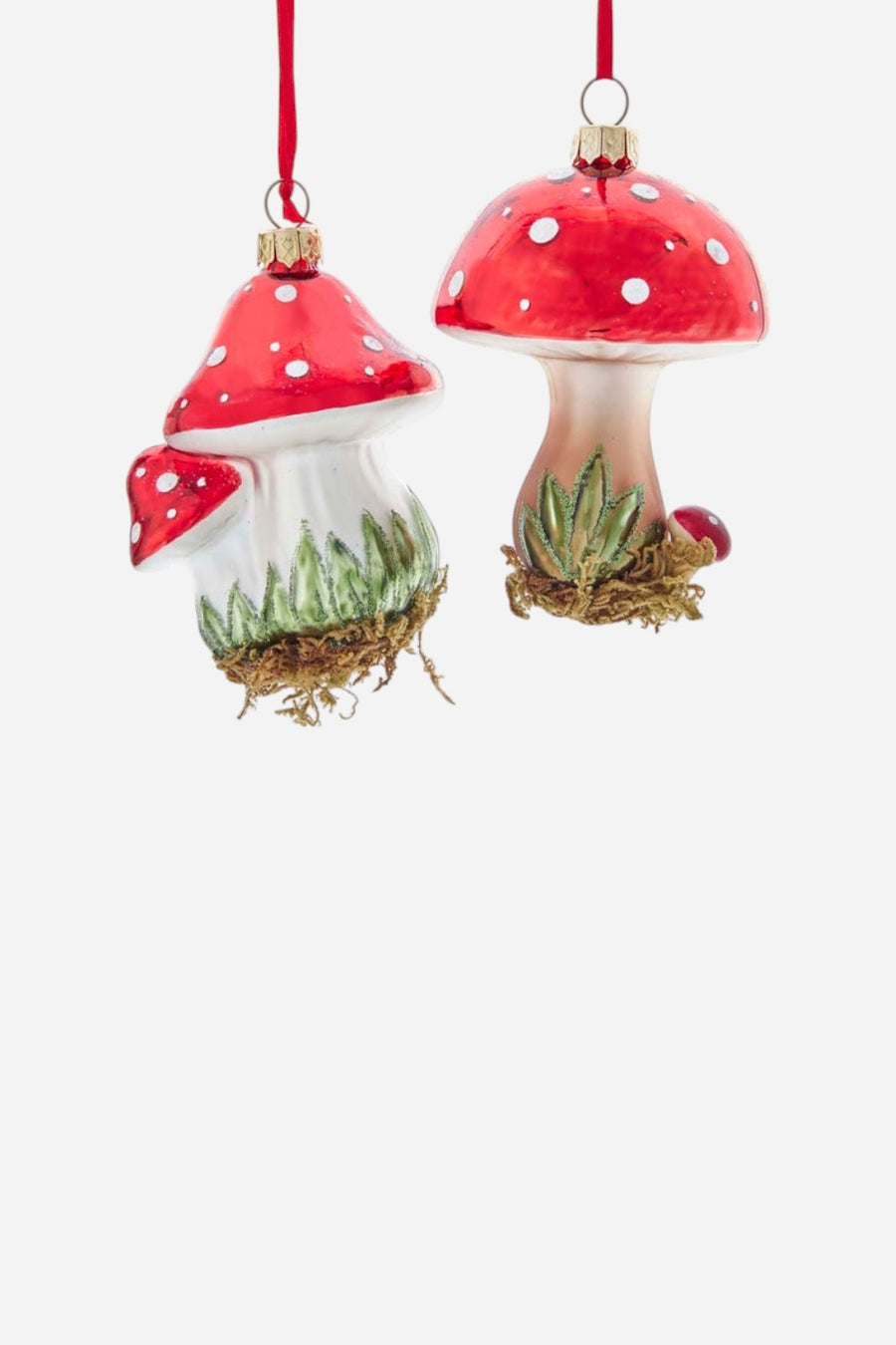 Short Glitter Mushroom Ornament