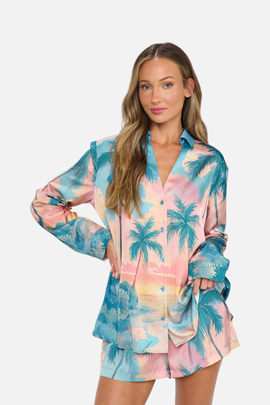 Show Me Your Mumu Early Riser PJ Set in Sunset Cove