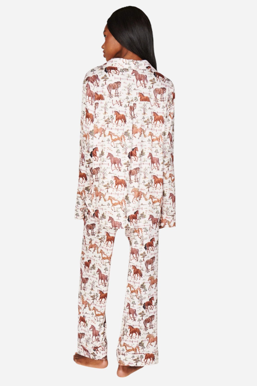 Show Me Your Mumu Classic PJ Set in Country Horses Jersey – CHROME