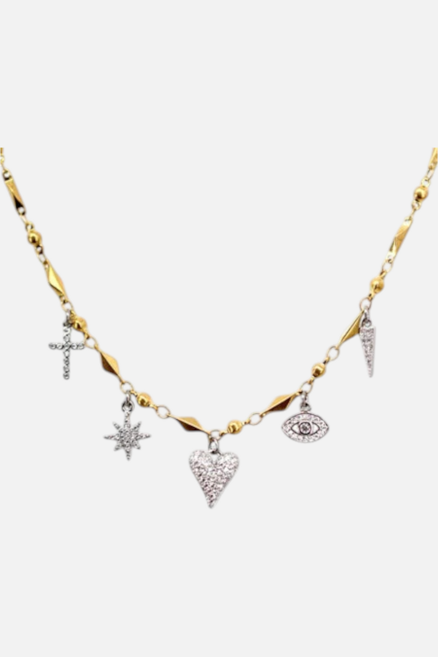Farrah B Sir Mix A Lot Necklace in Mixed Metals