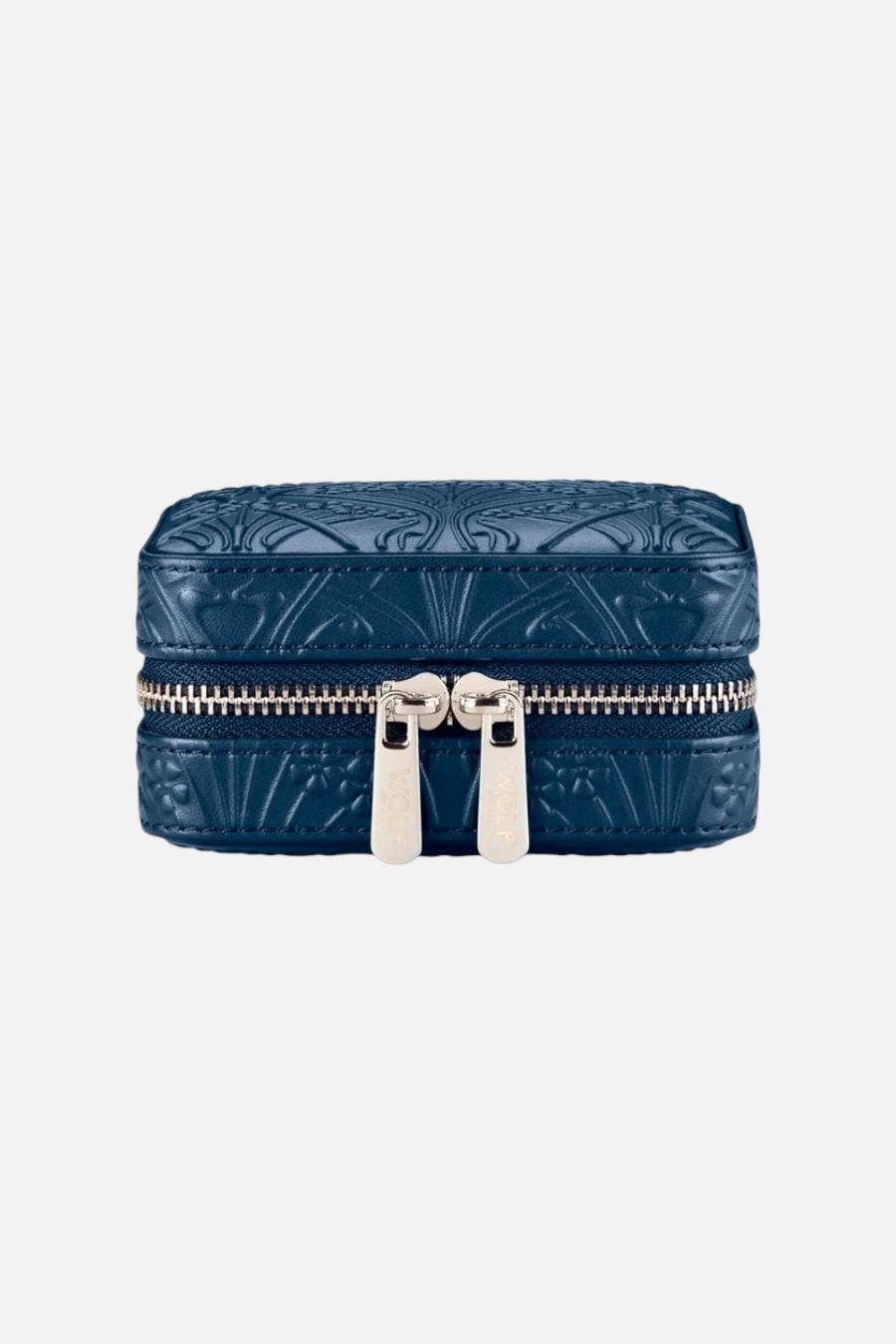 WOLF X LIBERTY All Over Ianthe Small Travel Jewelry Zip Case in Navy