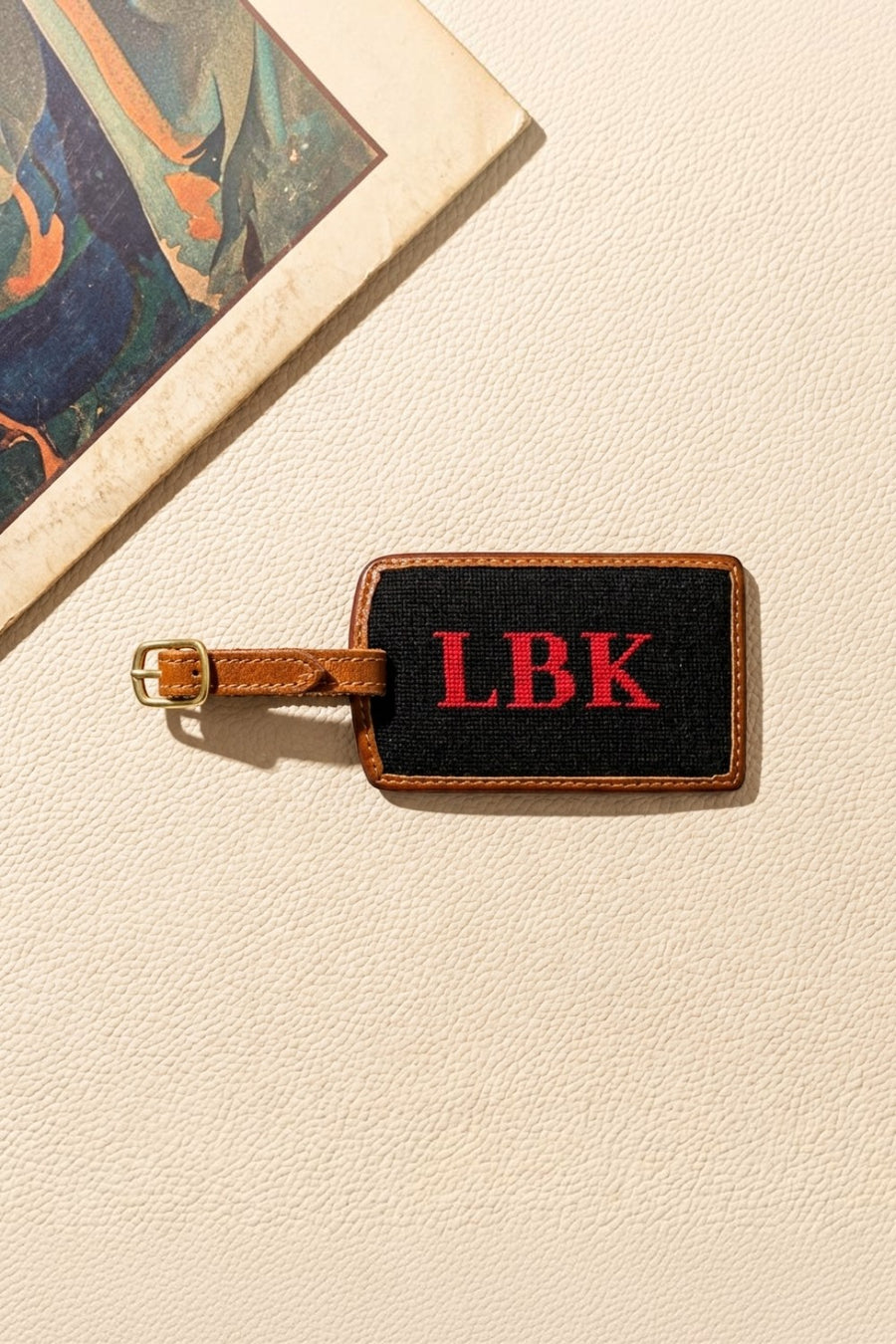 Smathers &  Branson LBK Red on Black Luggage Tag