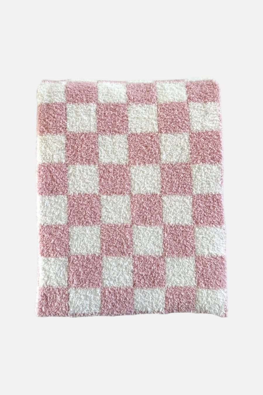 Spearmint Love Phufy Bliss Checkerboard Blanket in Strawberry