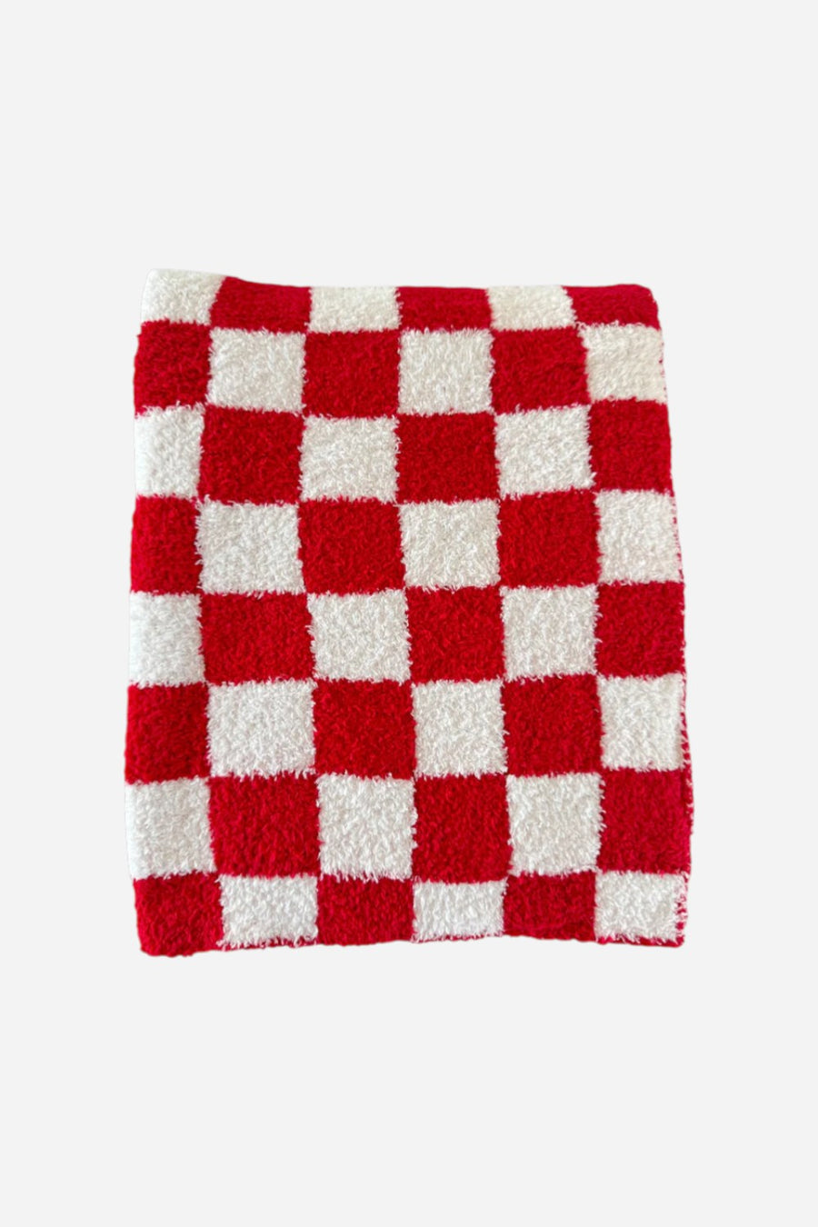 Spearmint Love Phufy® Bliss Checkerboard Blanket, Red