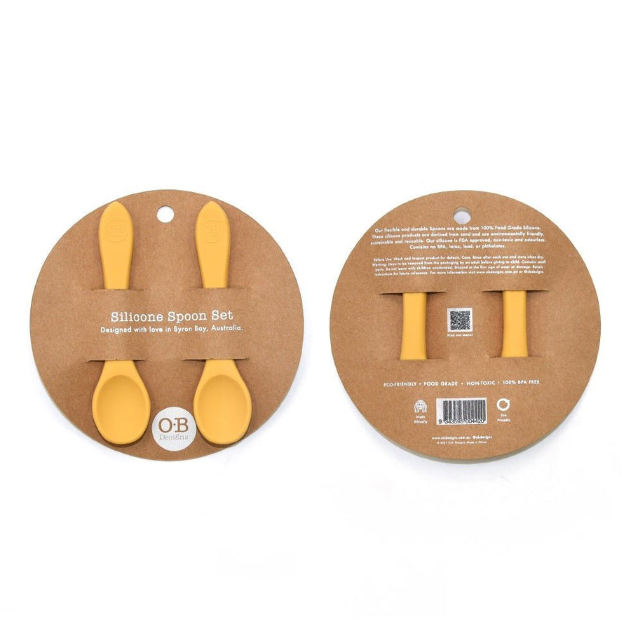 OB Designs Stage One Silicon Baby Spoon Set in Ocean
