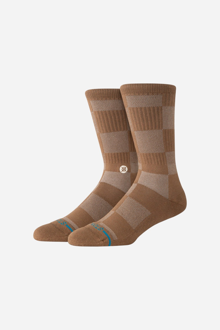 Stance Cotton Crew Medium Cushion Socks in Down And Out - Brown