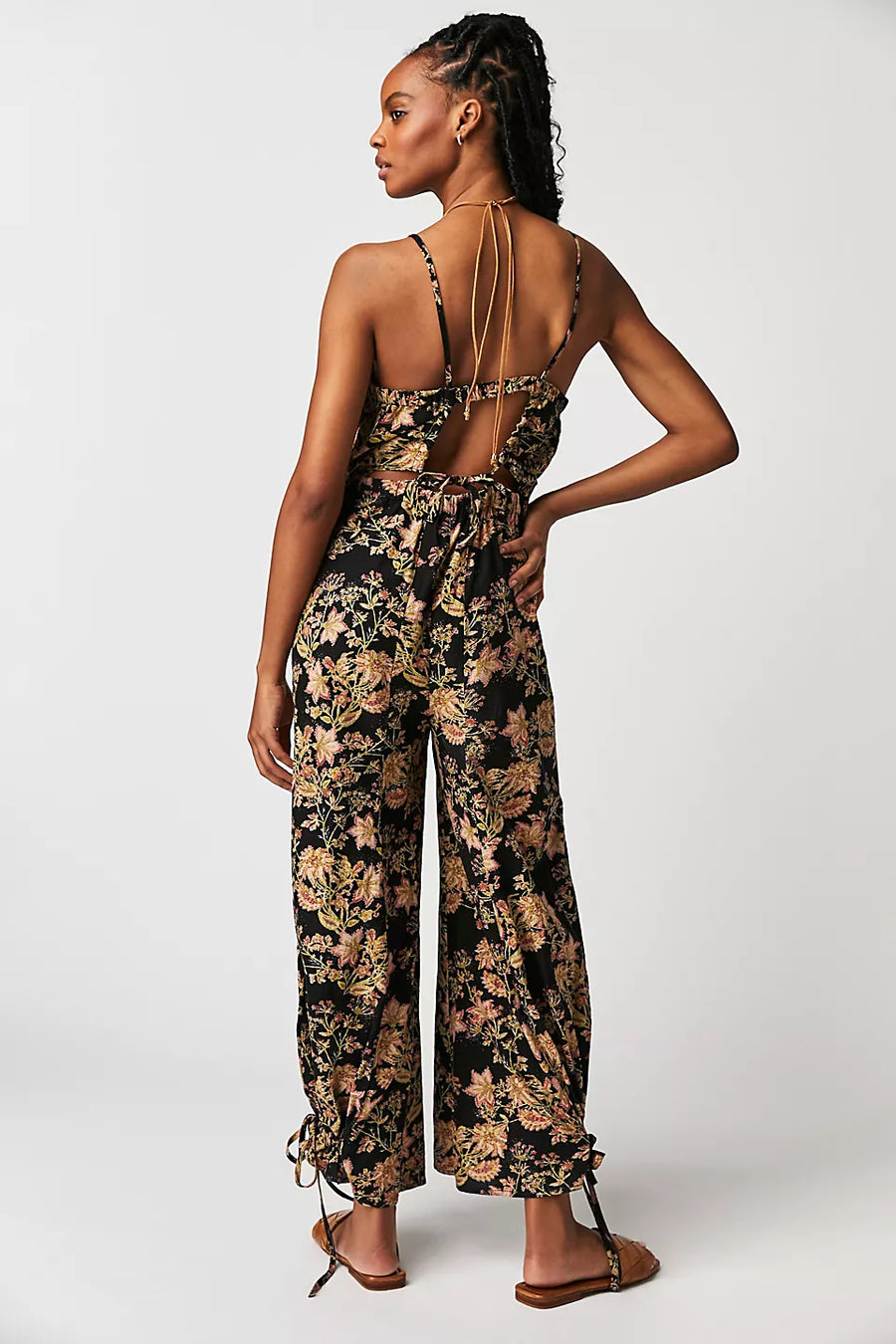 Free People Stand Out Printed One-Piece in Black Combo
