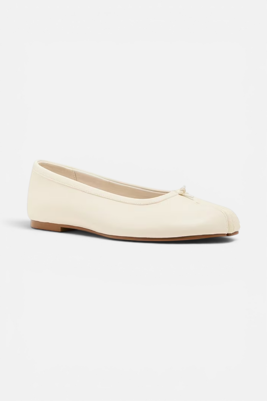 Steve Madden Calico split-toe leather ballet flat in bone