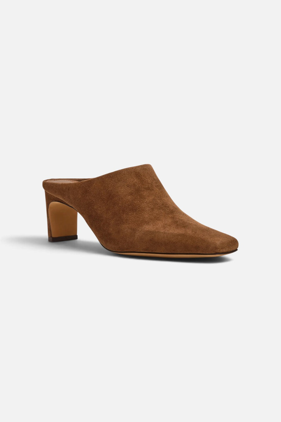 Steve Madden Jamason Heeled Mule in Light Brown Suede