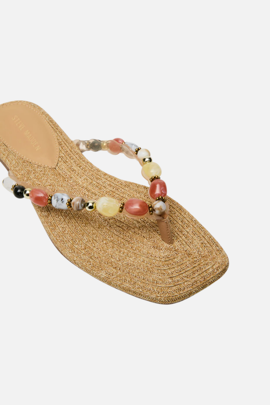 Steve Madden Marble Embellished Sandal in Natural – front view