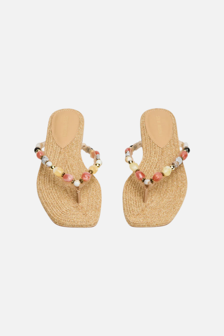 Steve Madden Marble Embellished Sandal in Natural – flat lay