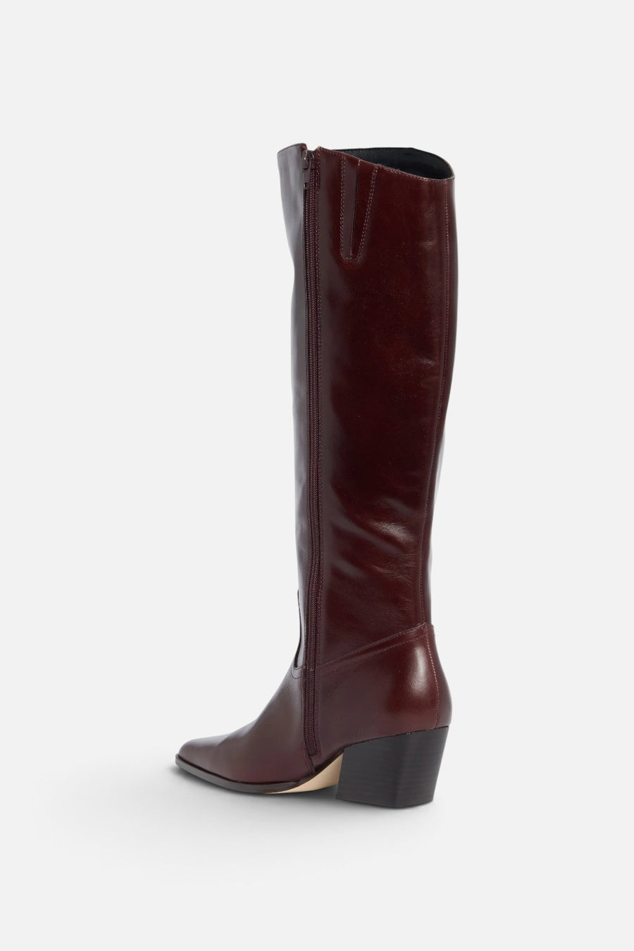 Steve Madden Rodessa leather knee-high boot in burgundy, alternate view 2